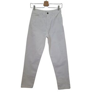 Vintage Guess Georges Marciano White High Waist Jeans Denim Tapered Leg Sz 28